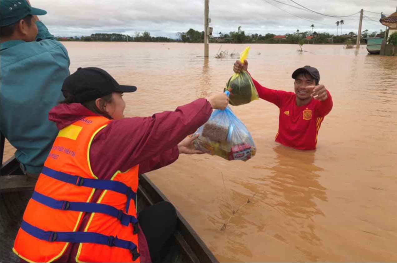 Affected Citizen Receiving an Aid Package